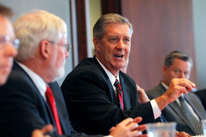 (Al Hartmann  |  Tribune File Photo)  University of Utah Athletic Director Chris Hill responds to the results of an investigation of former University of Utah swim coach Greg Winslow in a press conference in Salt Lake City Tuesday July 2, 2013.