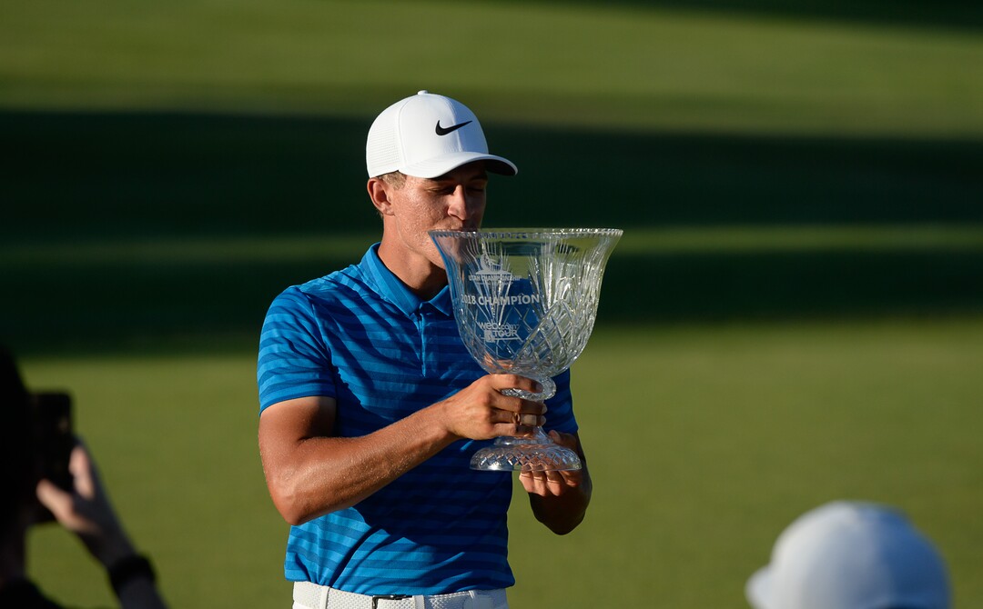 (Francisco Kjolseth  |  The Salt Lake Tribune)  Cameron Champ wins the Utah Championship golf event on the Web.com Tour at Oakridge Country Club in Farmington on Sunday, July 15, 2018.