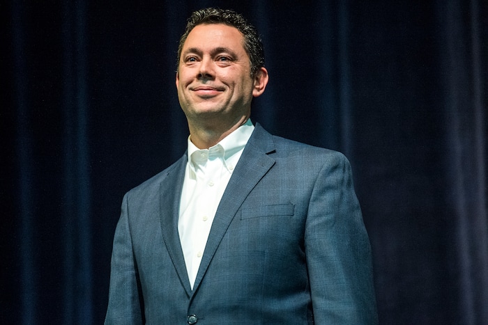 Chris Detrick  |  The Salt Lake Tribune
U.S. Rep. Jason Chaffetz, R-Utah, listens to a question during the town-hall meeting in Brighton High School Thursday February 9, 2017. 
