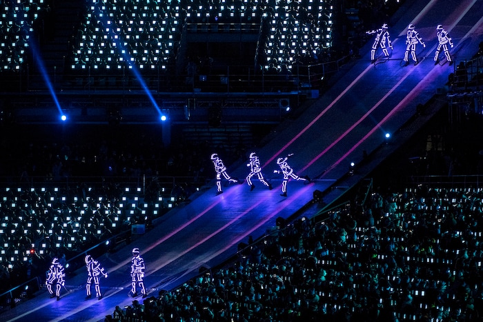 (Chris Detrick | The Salt Lake Tribune) The PyeongChang 2018 Olympic Winter Games Closing Ceremony at Olympic Stadium Sunday, Feb. 25, 2018.
