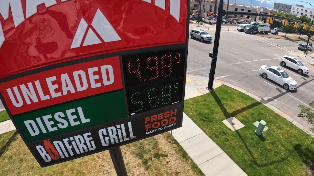 (Rick Bowmer | AP) Gasoline prices are shown at a gas station Wednesday, June 8, 2022, in Salt Lake City.