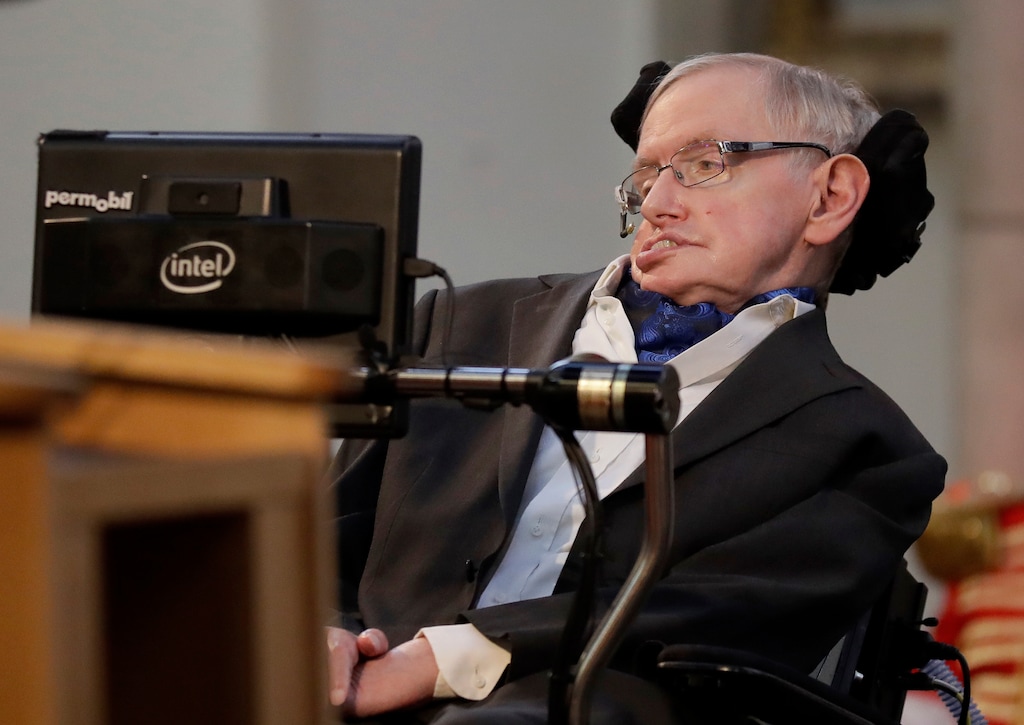 (AP Photo/Matt Dunham, file) In this Monday, March 6, 2017 file photo, Britain's Professor Stephen Hawking receives the Honorary Freedom of the City of London during a ceremony at the Guildhall in the City of London. Cambridge University has put Stephen Hawking's doctoral thesis online on Monday, Oct. 23, 2017, triggering such interest that it crashed the university's website. Completed in 1966 when Hawking was 24, "Properties of Expanding Universes" explores ideas about the origins of the universe that have resonated through the scientist’s career.