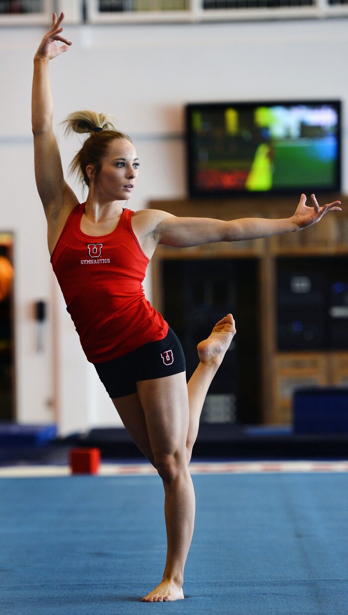 Steve Griffin / The Salt Lake Tribune

University of Utah gymnast MyKayla Skinner during practice at Dumke gymnastics practice facility on the campus of the University of Utah Salt Lake City Thursday January 5, 2017. 