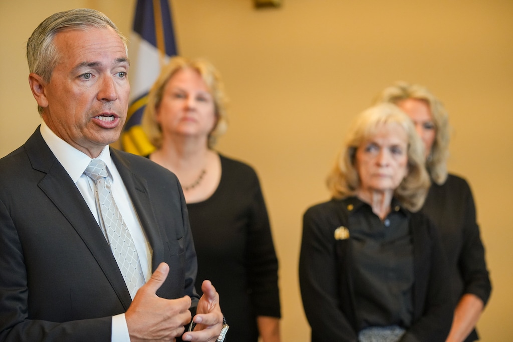 (Chris Samuels | The Salt Lake Tribune) Sen. Dan McCay, R-Riverton, hosts a news conference at the Capitol in Salt Lake City, Thursday, Aug. 1, 2024. The Utah Supreme Court ruled Thursday that abortion will remain legal up to 18 weeks in Utah while the state awaits a lower court’s ruling on Planned Parenthood Association of Utah’s lawsuit alleging that a near-total abortion ban is unconstitutional.