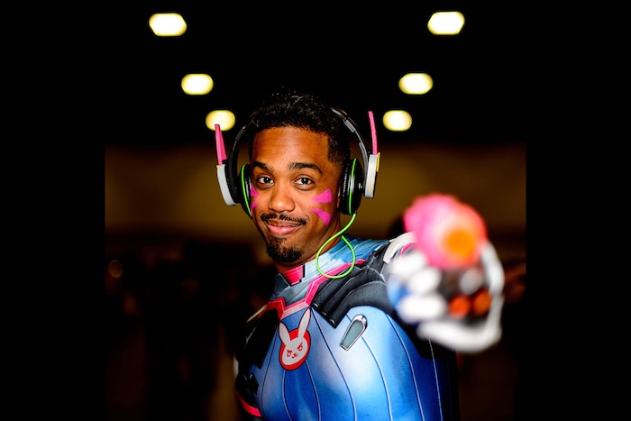 (Trent Nelson | The Salt Lake Tribune)  Faces of cosplayers and normals as the crowds stream into Salt Lake Comic Con, Thursday September 21, 2017.