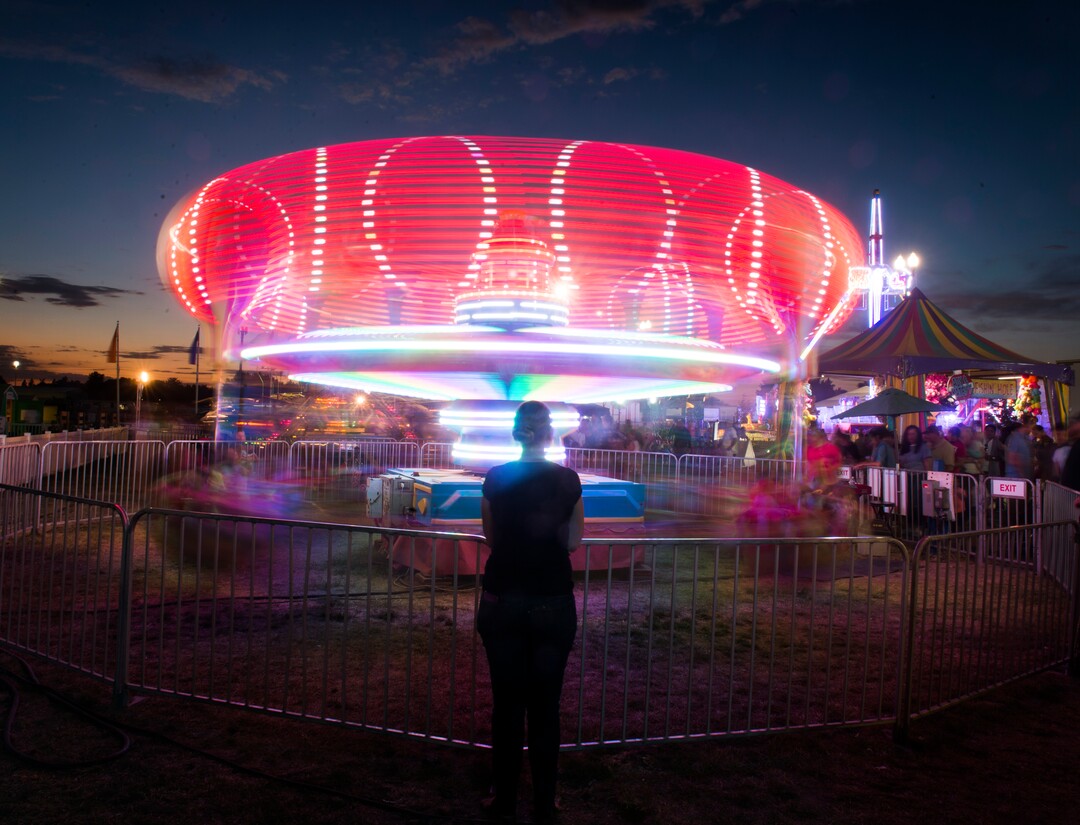 (Rick Egan  |  The Salt Lake Tribune)   The Kids balloon ride, on the midway at the Utah State Fair, on a busy Monday,  Sept. 10, 2018.
