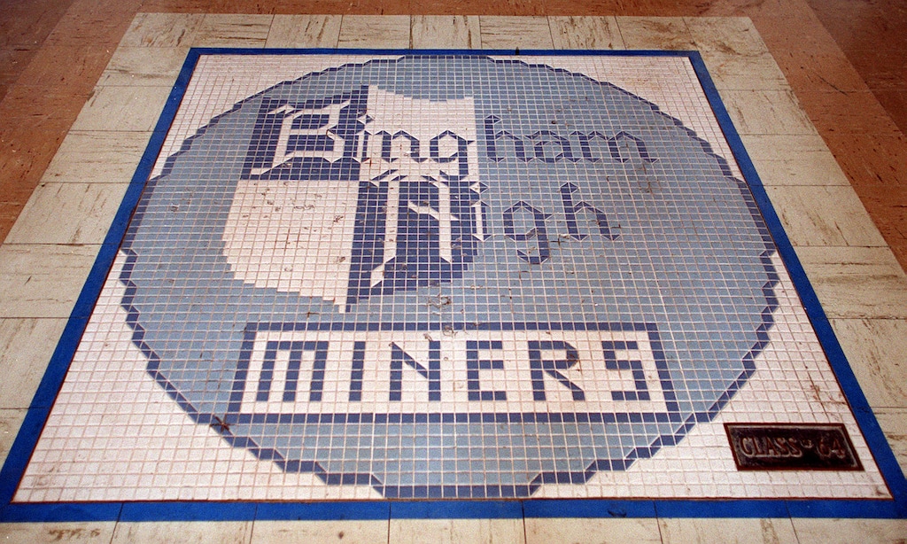 (File photo) Tile work inside the front door at the old Bingham High School building.