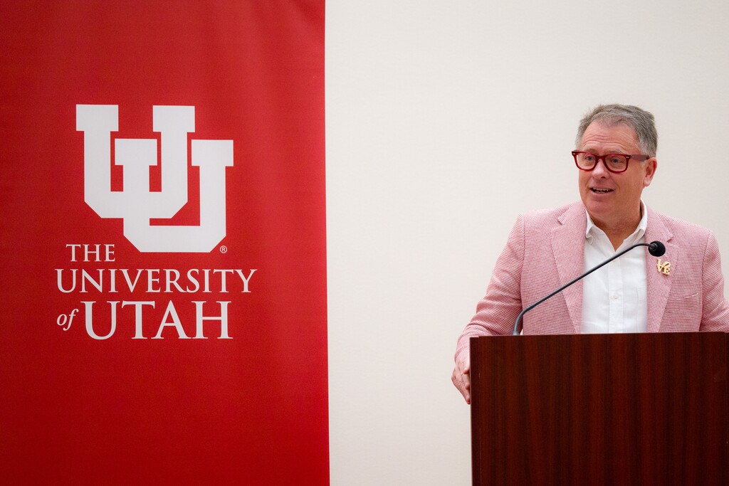 (Trent Nelson  |  The Salt Lake Tribune) University of Utah President Taylor Randall speaks on campus during an event on Feb. 7.
