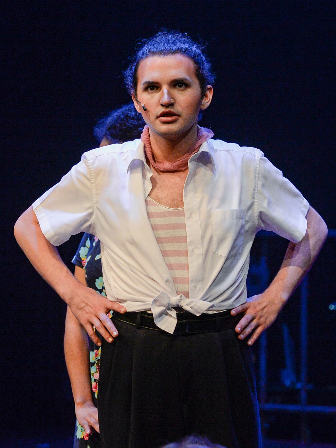 (Leah Hogsten  |  The Salt Lake Tribune) University of Utah student Jacob Weitlauf performs during the 2019 production of "Saturday's Voyeur" by Salt Lake Acting Company, July 14, 2019.