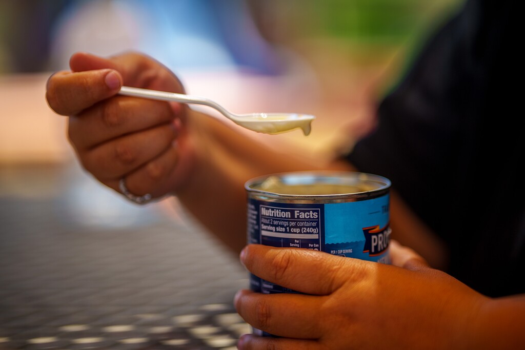 (Trent Nelson  |  The Salt Lake Tribune) Emily, a woman experiencing homelessness, eats lunch at the Switchpoint shelter in St. George in 2021. Switchpoint is one of a number of organizations statewide that will need funding assistance once federal pandemic aid runs out.