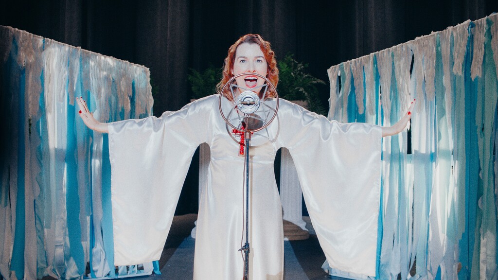 (Carlos Valdes Lora | Courtesy of the Sundance Institute) Anna Margaret Hollyman plays evangelist Aimee Semple McPherson in "Sister Aimee," directed by Marie Schlingmann and Samantha Buck. The movie, which premiered in the Next program of the 2019 Sundance Film Festival, is the Centerpiece film of the 2019 Damn These Heels Film Festival, July 12-14 in Salt Lake City.