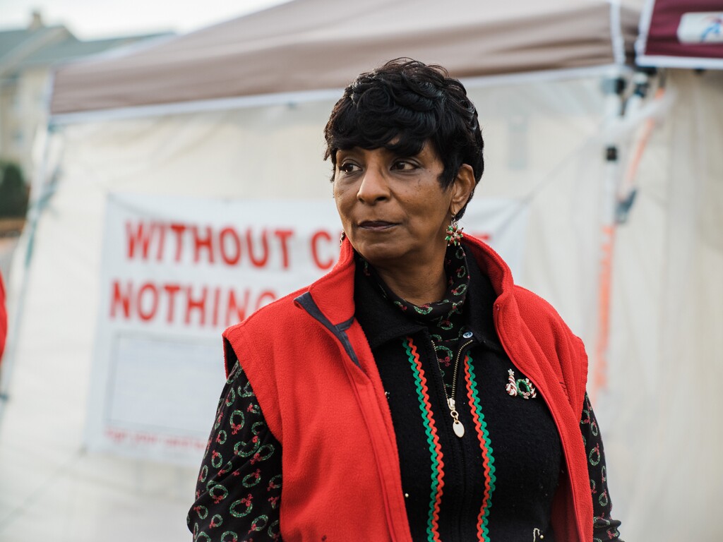 (Bob Miller | The New York Times)
Mona Darby, a union representative, working as part of the campaign to unionize Amazon’s fulfillment center in Bessemer, Ala., Dec. 13, 2020. "The unionization struggle at a year-old warehouse in Alabama will help shape the future of work," writes New York Times columnist Jamelle Bouie.