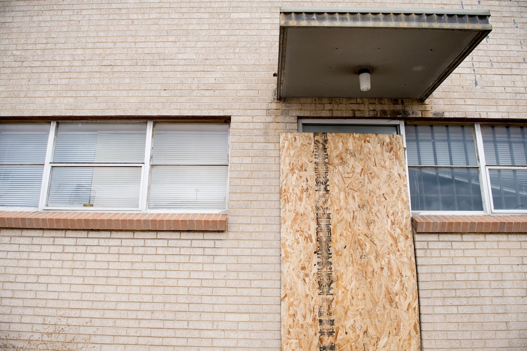 (Jeremy Harmon  |  The Salt Lake Tribune) This boarded up building on 300 West will be part of a 12.4-acre development just west of downtown Salt Lake City. The development, called Post District, is mostly comprised of the block between 300 and 400 West and 500 and 600 South. Photographed on Thursday, Oct. 17, 2019.