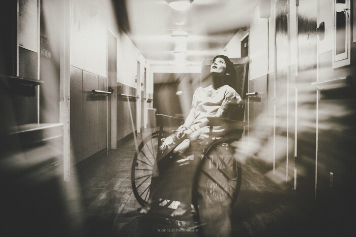 (Courtesy photo) The 12th edition of An October Evening celebrates ghosts through film, fashion, music and dance, all in an expanded two evenings Oct. 20-21 at the Masonic Temple in Salt Lake City. Pictured, Julia Fae in a behind-the-scenes shot from "Night Terrors," one of the films that will be featured in the event.