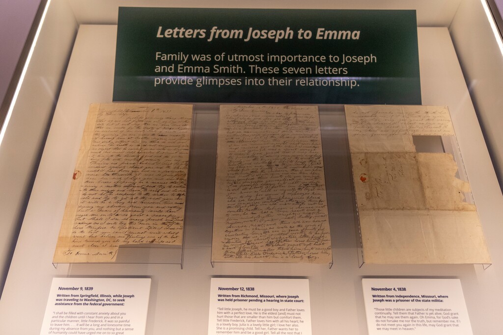 (Rick Egan | The Salt Lake Tribune)  Letters from Joseph Smith to his wife Emma.