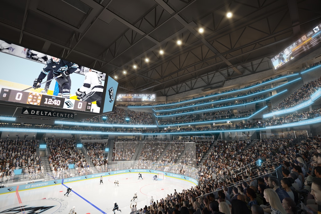 (SEG) A rendering of the Delta Center shows some of the renovations Smith Entertainment Group plans to complete during summer 2026.