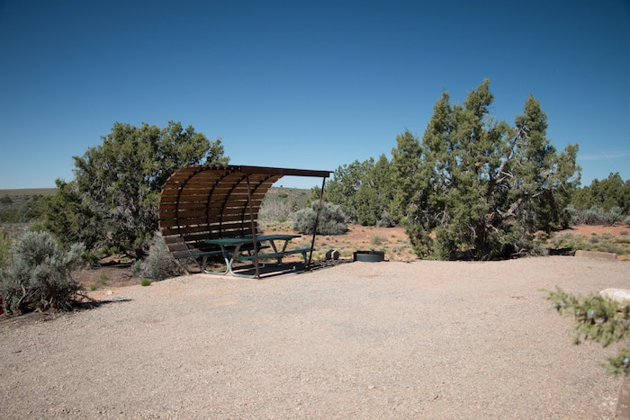 | Courtesy of Hovenweep National Monument
The campground at Hovenweep National Monument, seen here in 2017, in southeast Utah includes sun shades, running water in the restrooms and a tremendous view of the night sky.