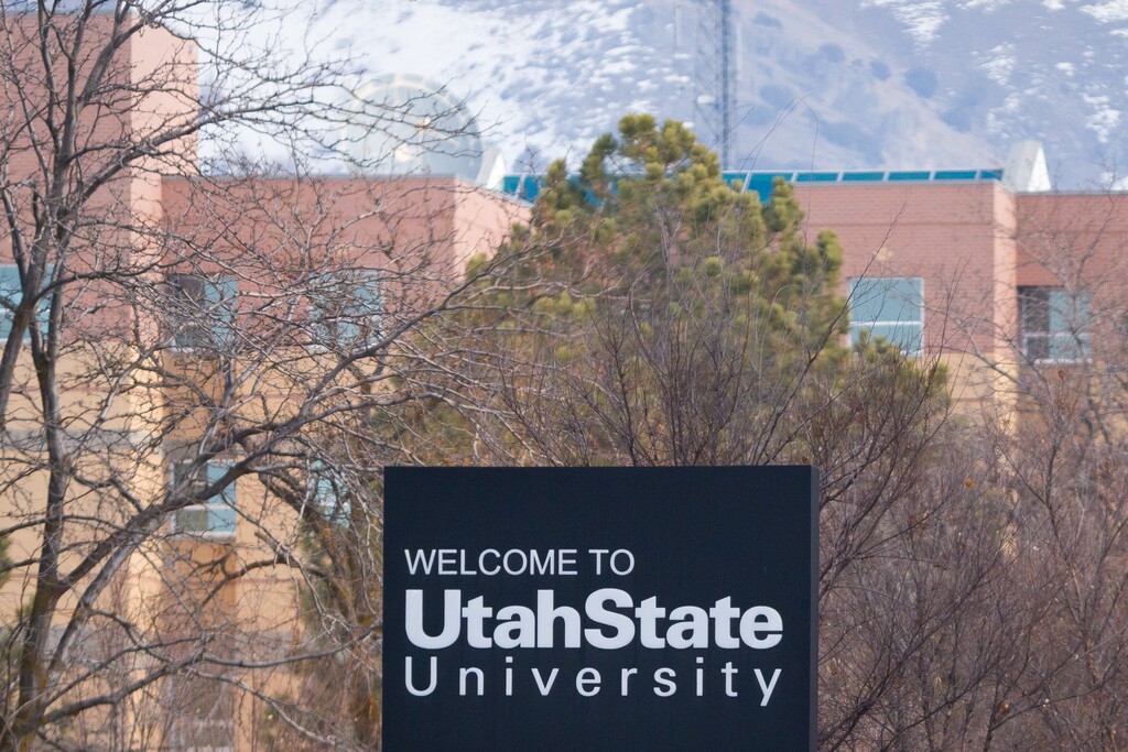 (Trent Nelson  |  The Salt Lake Tribune) Utah State University in Logan on Thursday, Feb. 1, 2024. USU is the first school to announce which majors and certificates it will cut under HB265; it published a list of 14 programs on the chopping block in April 2025.