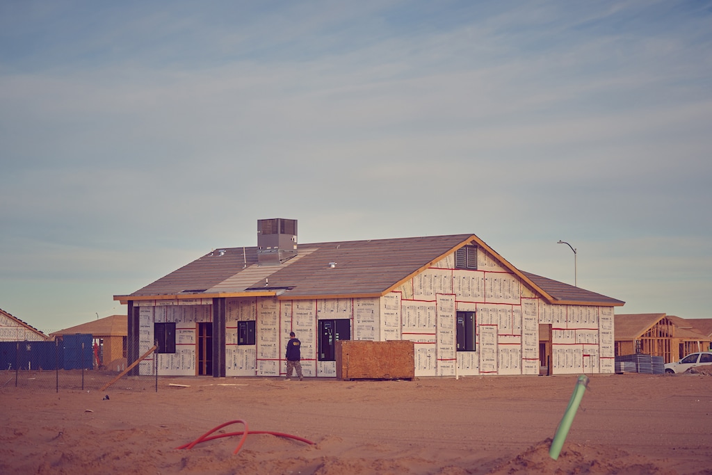 New housing construction in San Luis, Ariz., Nov. 17, 2025. (Jesse Rieser/The New York Times)