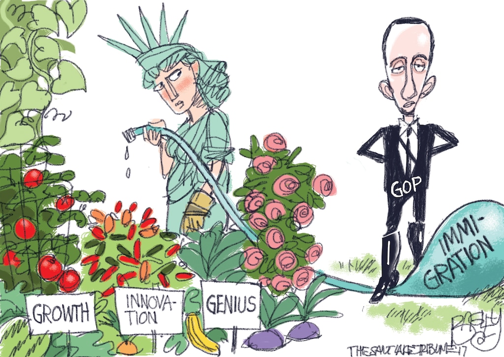 (Pat Bagley | The Salt Lake Tribune) This Pat Bagley cartoon, titled "Victory Garden," appears in The Salt Lake Tribune on Friday, Aug. 4, 2017.