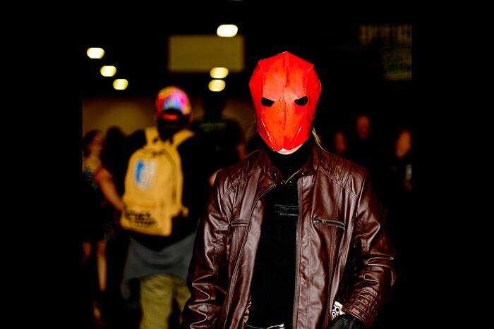 (Trent Nelson | The Salt Lake Tribune)  Faces of cosplayers and normals as the crowds stream into Salt Lake Comic Con, Thursday September 21, 2017.