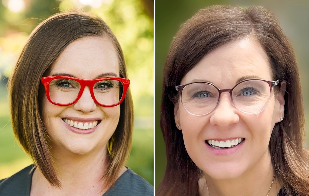 Brittany Karzen, left, and Cherie Wood, candidates for the 2025 South Salt Lake mayoral election.