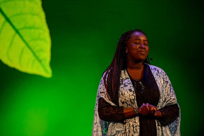 (Trent Nelson | The Salt Lake Tribune)
The dress rehearsal for “Be One,” an event put on by the LDS Church to celebrate the 1978 revelation on the priesthood on its 40th anniversary (which is June 1), in Salt Lake City, Thursday May 31, 2018. Mercy Owusu.