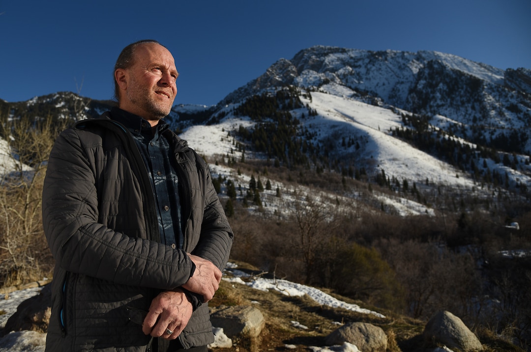 (Francisco Kjolseth  |  The Salt Lake Tribune) John Knoblock, Bonneville Shoreline Trail Committee chair and longtime resident in the Mount Olympus neighborhood, below, has been trying to find ways to connect the Bonneville Shoreline trail. The proposed alignment for the trail crosses designated wilderness in several spots along the Wasatch foothills in Salt Lake County. A forthcoming bill from Rep. John Curtis, R-Utah, would adjust wilderness boundaries so that the trail could accommodate mountain bikes, which are not allowed in wilderness areas.
