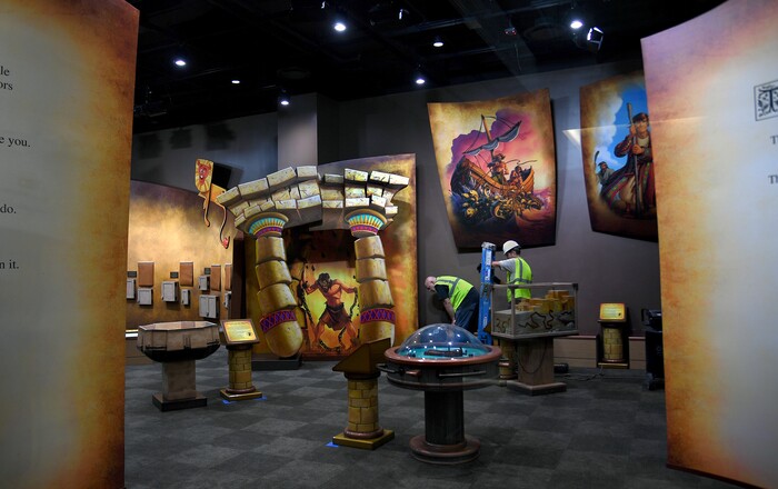 The children's area under construction at the Museum of the Bible. MUST CREDIT: Washington Post photo by Michael S. Williamson