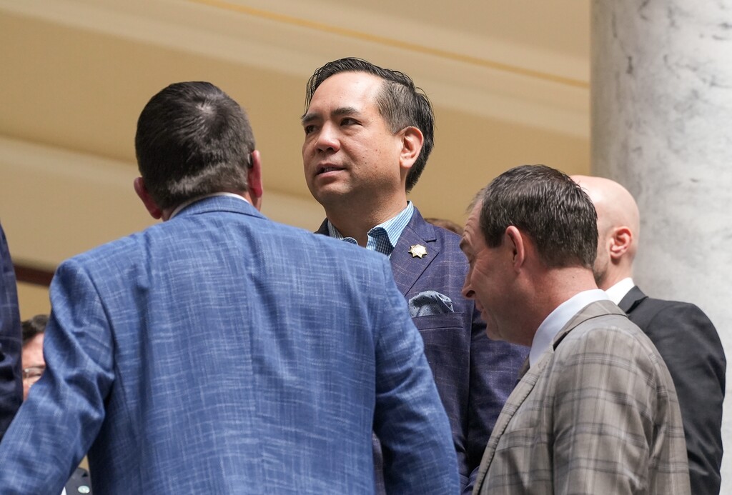 (Chris Samuels | The Salt Lake Tribune) Utah Attorney General Sean Reyes is seen at the Capitol on Jan. 16, 2024. Reform legislation for the attorney general's office largely stalled during the recent session.