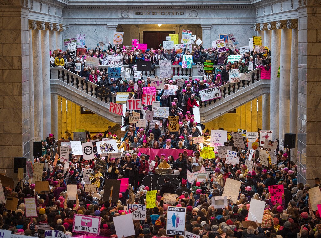 (Steve Griffin / Tribune File Photo) Thousands of people attend the Women's March on the Capitol which began at City Creek Park, and proceeded up State Street to the State Capitol. Participants filled the Rotunda for a rally against bills and stands they say hurt women. in Salt Lake City Monday January 23, 2017.