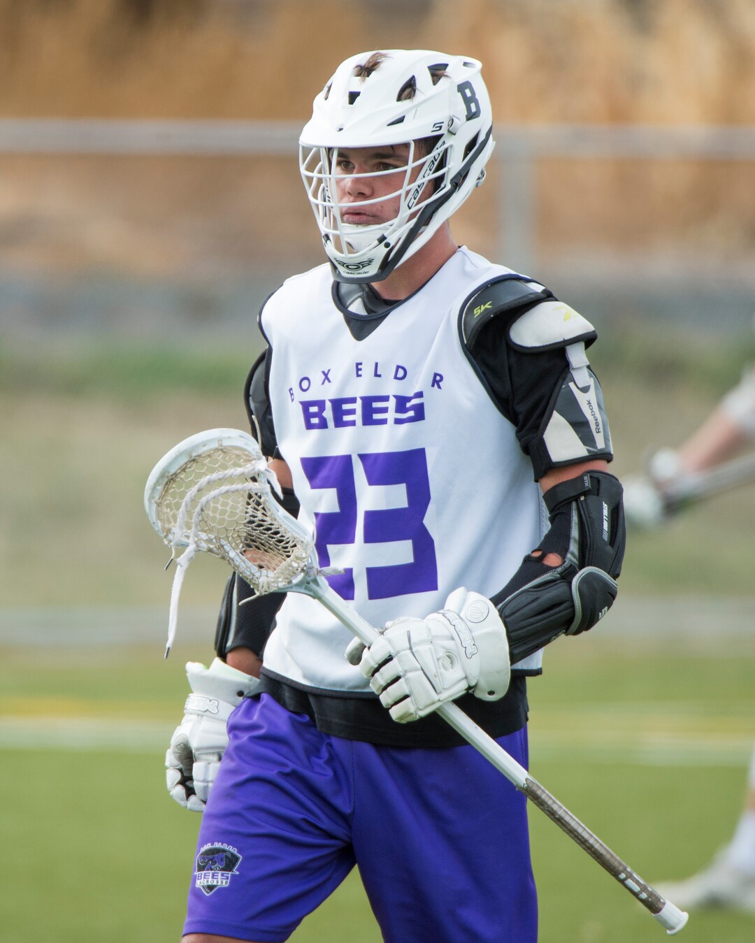(Rick Egan | The Salt Lake Tribune) Logan Clark plays lacrosse for 
Box Elder High School during a tournament in Logan on Saturday, Nov. 3, 2018.