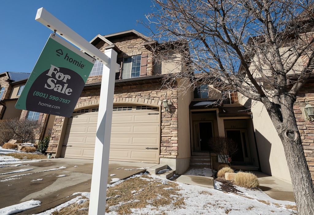 (Leah Hogsten | The Salt Lake Tribune)  This house located at 327 E Nechatel Dr. in Draper lists for $547, 900, Feb. 3, 2022. 