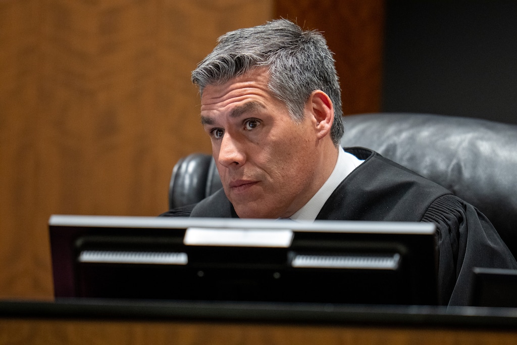 (Trent Nelson  |  The Salt Lake Tribune) Judge Tony Graf in 4th District Court in Provo on Friday, April 17, 2026 during a hearing for Tyler Robinson, accused in the fatal shooting of Charlie Kirk.
