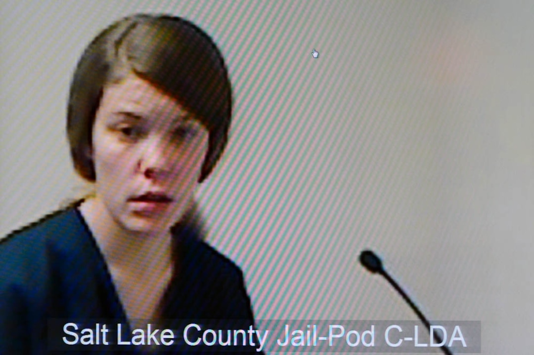(Trent Nelson | The Salt Lake Tribune)  Kathleen Boutain, charged with three counts of first-degree felony criminal solicitation and three counts of second-degree theft, makes a court appearance in Salt Lake City Tuesday November 21, 2017.