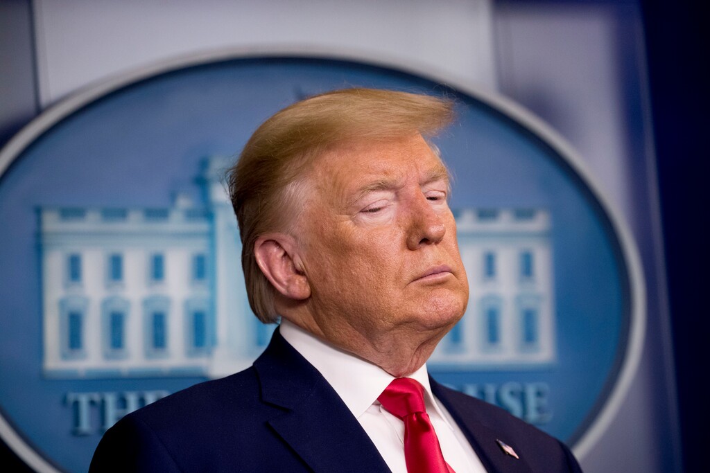 (Andrew Harnik  AP file photo)  President Donald Trump listens during a news conference about the coronavirus in the press briefing room at the White House, Saturday, Feb. 29, 2020, in Washington.