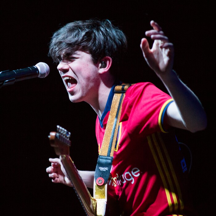 (Rick Egan | The Salt Lake Tribune) Declan McKenna plays in the Venue, in Salt Lake City, Tuesday, March 20, 2018.