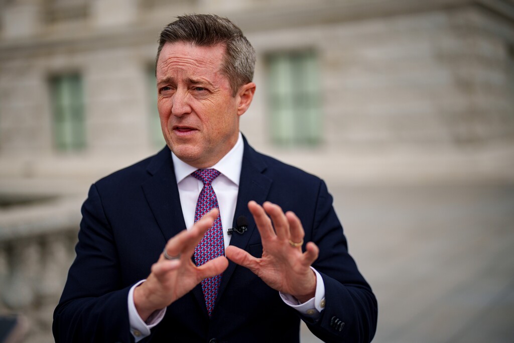 (Trent Nelson  |  The Salt Lake Tribune) Utah Attorney General Derek Brown in Salt Lake City on Friday, Sept. 12, 2025.