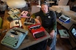 (Francisco Kjolseth | The Salt Lake Tribune) Reed Sherman shows off some of his typewriter collection in Salt Lake City on Tuesday, Dec. 16, 2025.