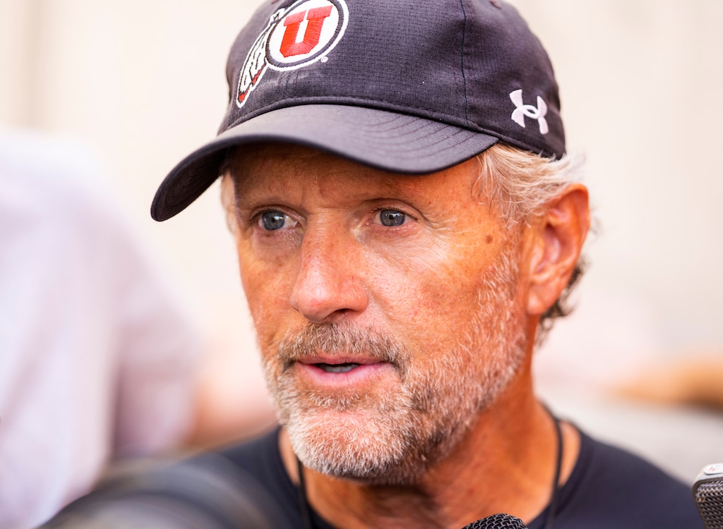 (Rick Egan | The Salt Lake Tribune) University of Utah head coach Kyle Whittingham, talks to reporters after practice on Monday, Aug. 15, 2022.