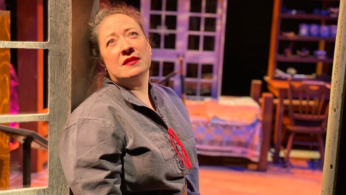 (Photo courtesy of Plan B Theatre) April Fossen plays six different roles in Jenifer Nii's new play "The Audacity."