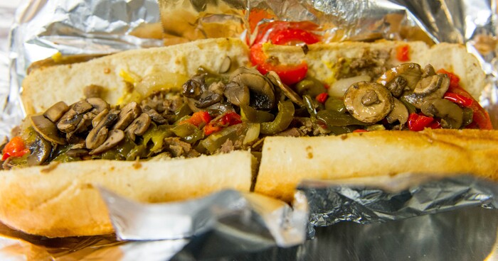 (Trent Nelson  |  Tribune File Photo)  A loaded Authentic Philly Cheesesteak at Moochie's Meatballs in Midvale.