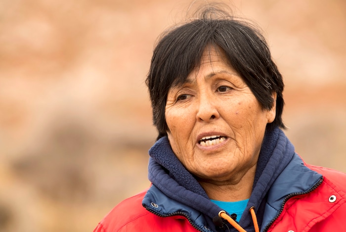 Rick Egan | The Salt Lake Tribune
Mary Benally talks about time she spent as a child, living on Butler Wash, a stretch of land about 20 miles long, east of Comb Ridge in Bears Ears National Monument. Thursday, January 12, 2017.