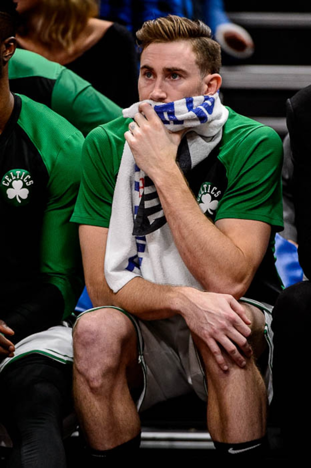 (Trent Nelson | The Salt Lake Tribune)  Boston Celtics forward Gordon Hayward (20). Utah Jazz vs. Boston Celtics, NBA basketball in Salt Lake City on Friday Nov. 9, 2018.