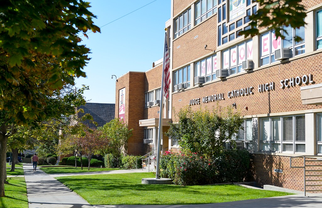 (Chris Samuels | Salt Lake Tribune file photo) Judge Memorial Catholic High School in Salt Lake City, one of the predominant private schools in Utah. More than 14,000 students received scholarships for the 2025-26 school year, to go toward private schools and home-schooling, under the state's Utah Fits All program.