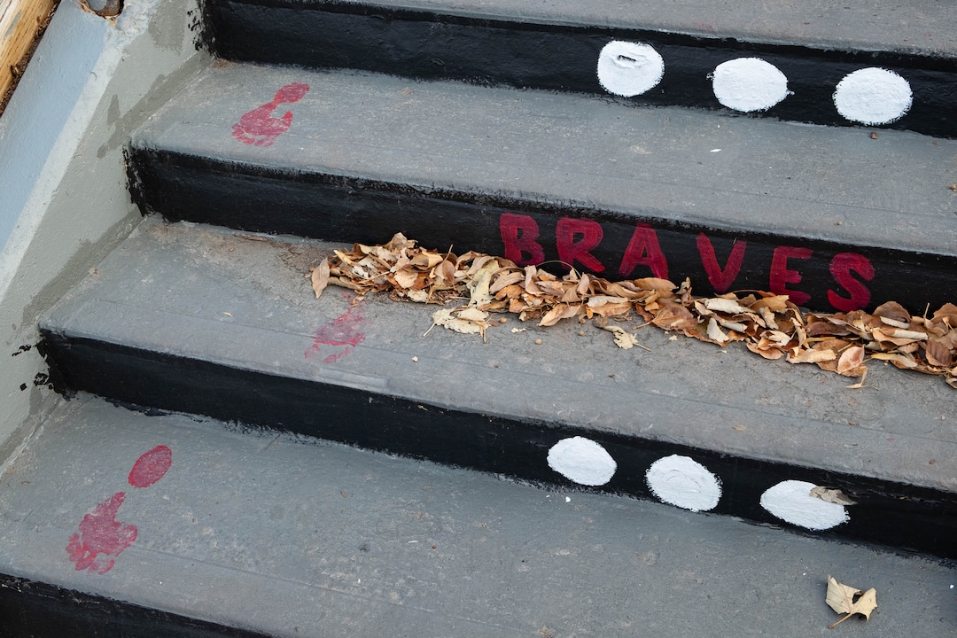 (Francisco Kjolseth  |  The Salt Lake Tribune) Sidewalks are pictured around Bountiful High on Monday, Nov. 30, 2020 after the school announced it would to retire The Braves name.