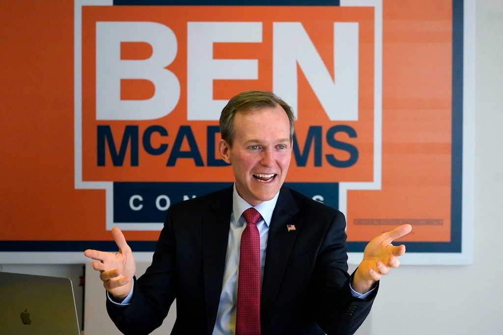 (Rick Bowmer | AP photo)

In this Oct. 28 photo, Democratic incumbent U.S. Rep. Ben McAdams speaks following a news conference in Salt Lake City.