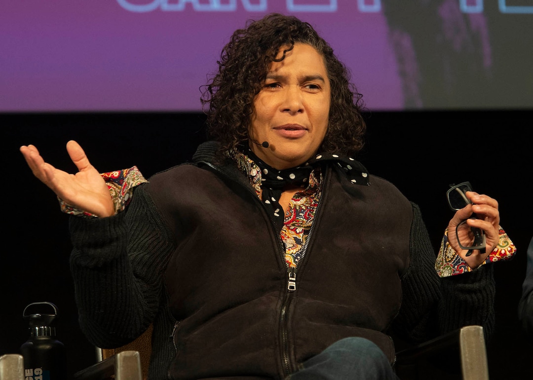 (Rick Egan  |  The Salt Lake Tribune)     Shari Frilot, Chief Curator New Frontier and   Senior Programmer discuss the films being screened this year, at the opening news conference for the 2019 Sundance Film Festival at the Egyptian Theatre in Park CIty, Thursday, Jan. 24, 2019.