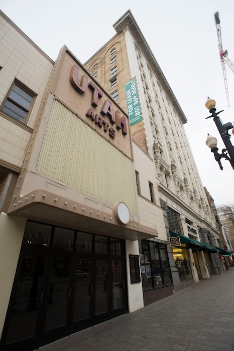 (Steve Griffin | Tribune file photo) Exterior of the aging Utah Theater on Main Street in Salt Lake City, as seen in 2015. Since buying the decaying 100-year-old theater in 2010, Salt Lake City has been studying its options for refurbishing it, and many obstacles remain.