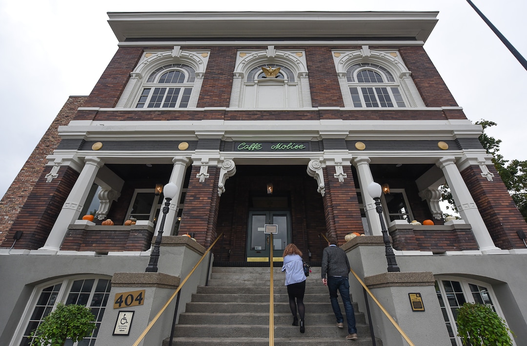 (Francisco Kjolseth  |  The Salt Lake Tribune)  Caffe Molise recently opened in its new location inside the old (but completely updated) Eagle Building on the southwest corner of 400 South and West Temple where a new elevator has also been installed to accommodate an alternative to the steep stairs. 